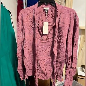 Mauve Women’s Tie Neck Blouse